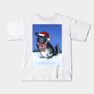 Chinchilla in the Snow Kids T-Shirt